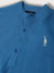 Blue Giraffe Boys Blue Solid Collar Shirt