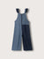 Elle Kids Girls Blue Solid Square Neck Jumpsuit