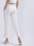 Centre Stage Women Off White Solid Trouser