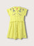 Blue Giraffe Girls Lime Green Collar Solid Dress