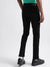 Iconic Men Black Solid Regular Fit Trouser