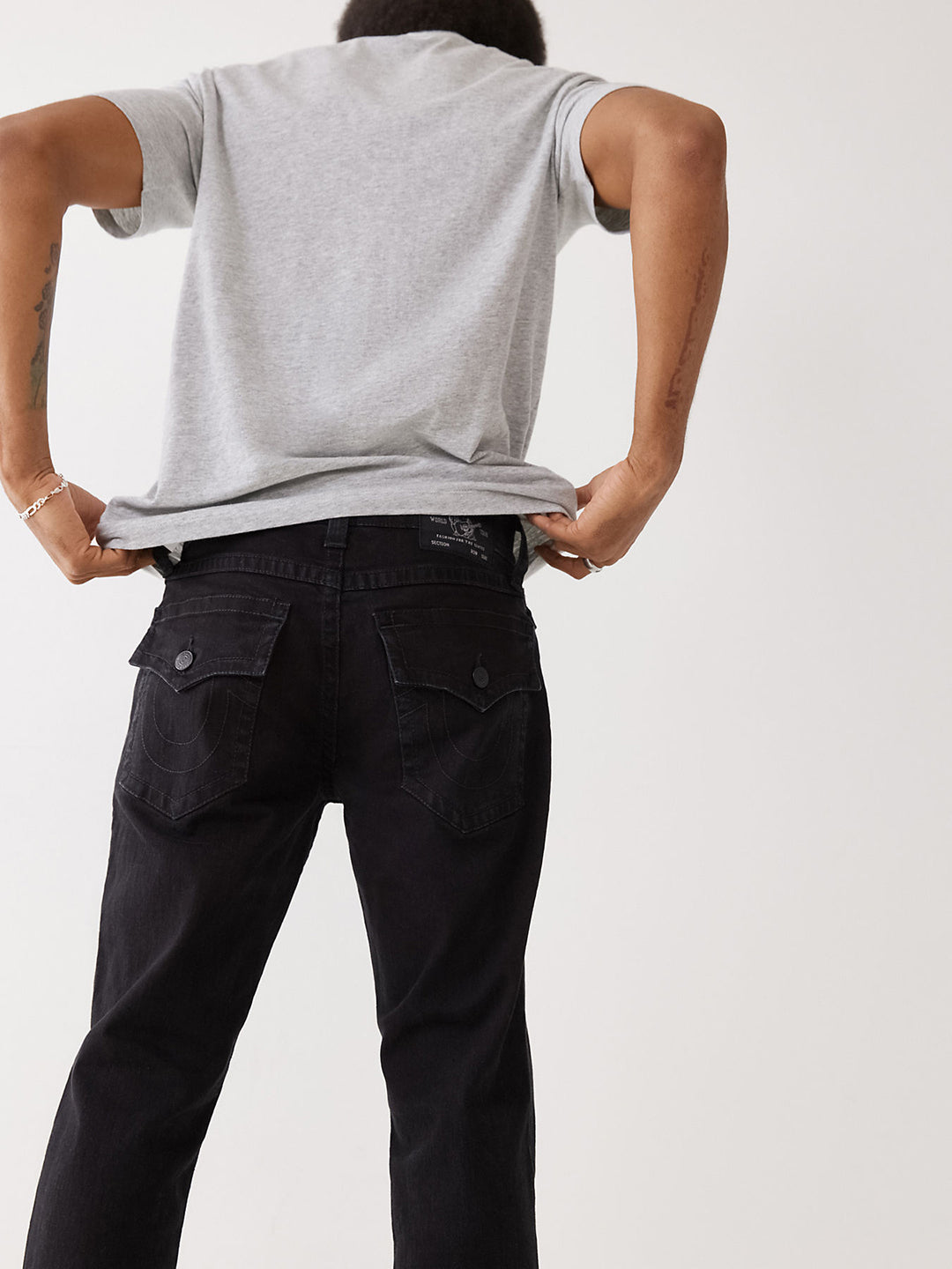 True Religion Men Solid Straight Fit Jeans