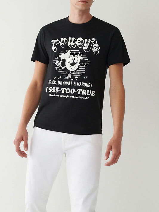 True Religion Black Fashion Logo Regular Fit T-Shirt