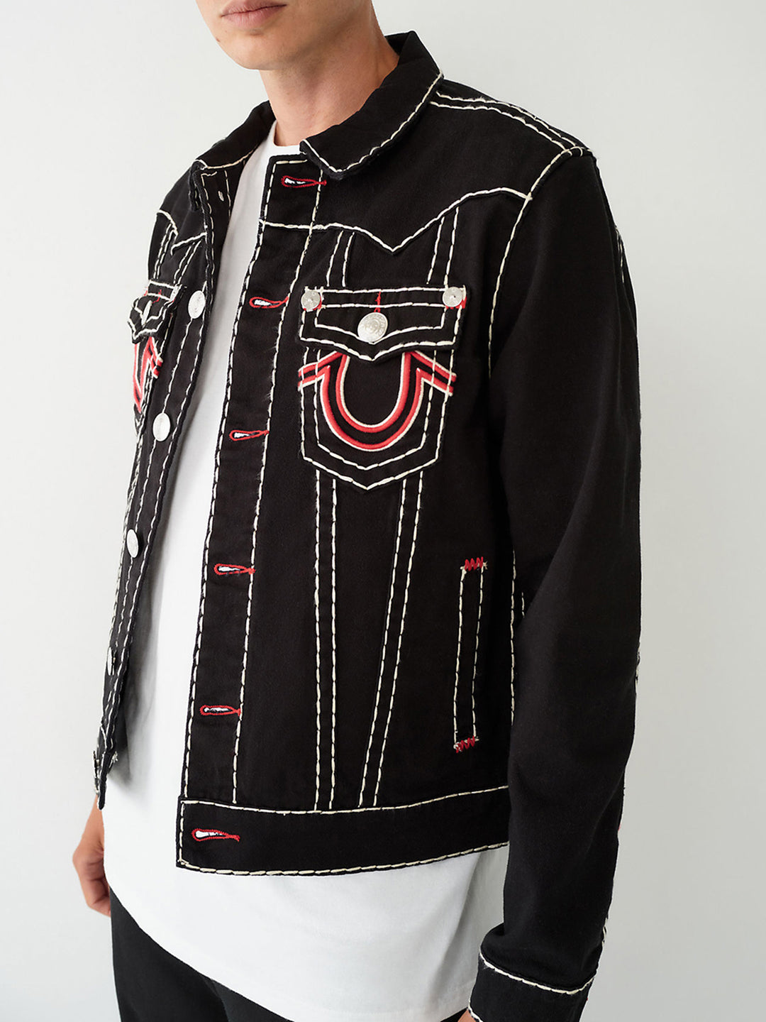 True Religion Boys Varsity Jacket in Red for Men | Lyst