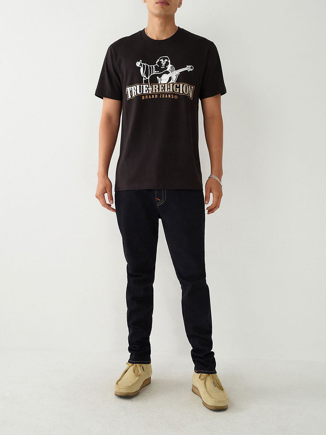 True Religion Black Fashion Logo Regular Fit T-Shirt