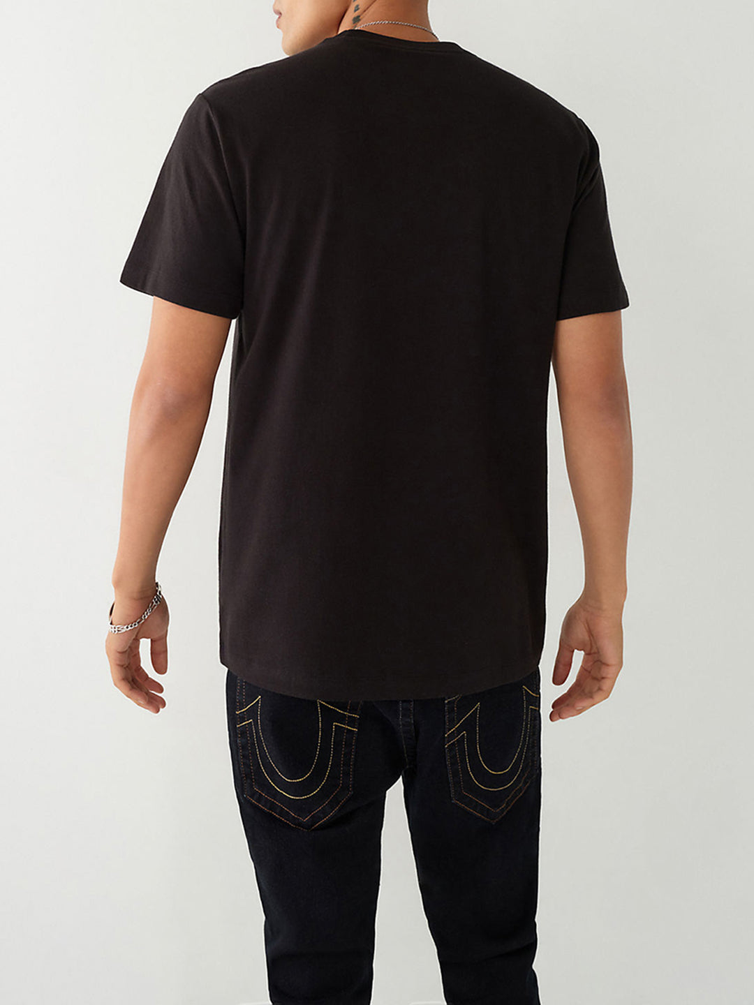 True Religion Black Fashion Logo Regular Fit T-Shirt