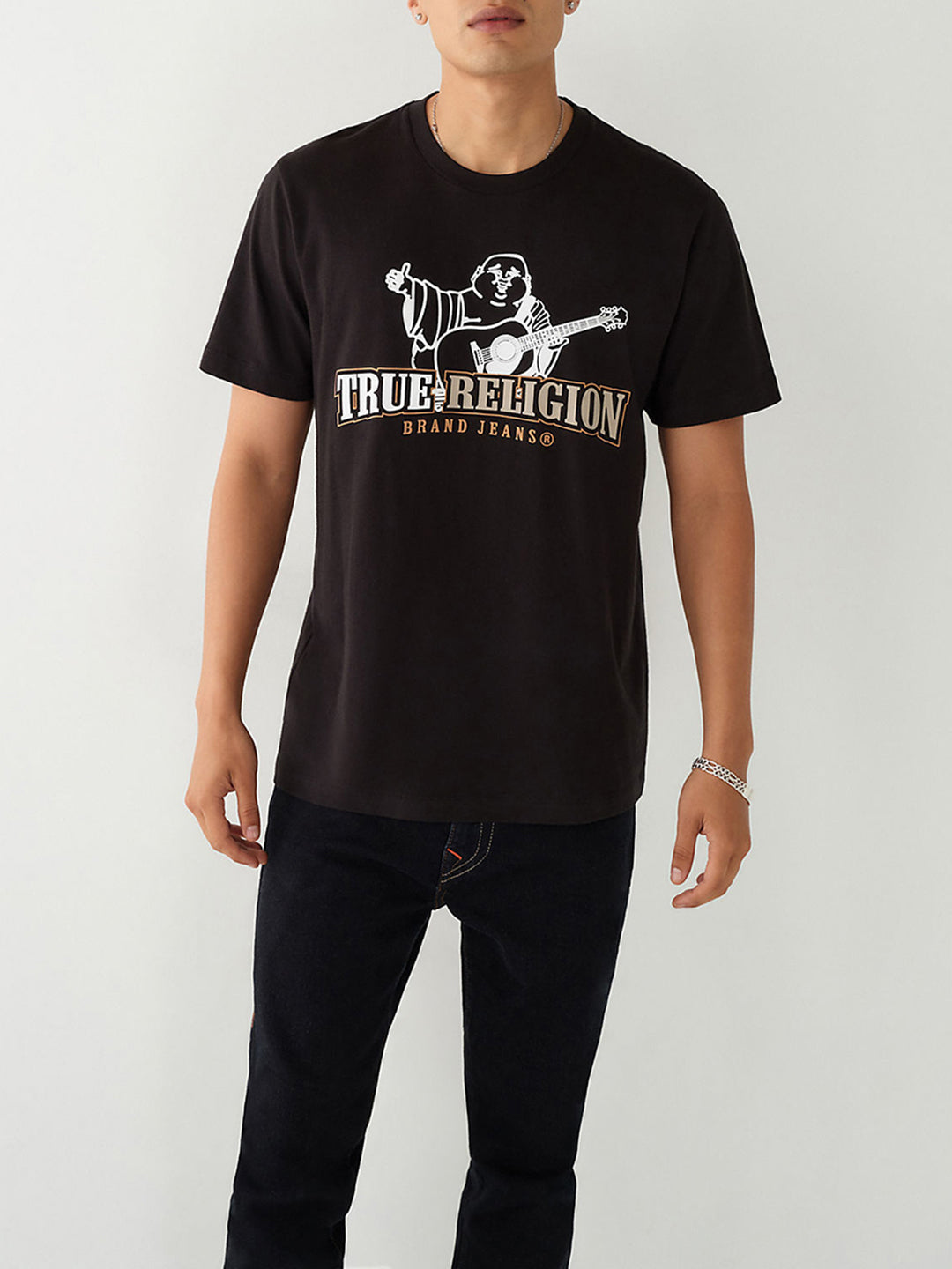 True Religion Black Fashion Logo Regular Fit T-Shirt