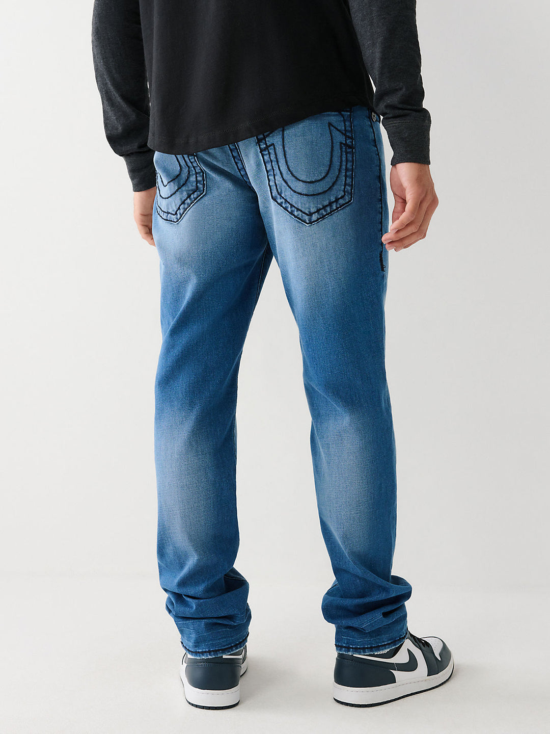 True Religion Men Faded Skinny Fit Jeans