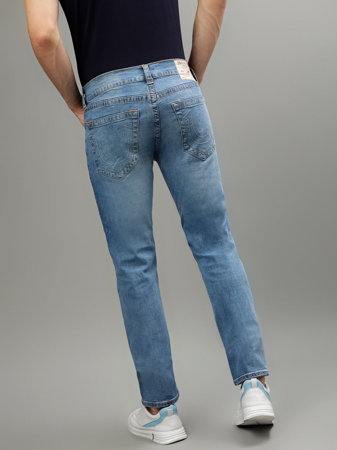True Religion Men Faded Skinny Fit Jeans