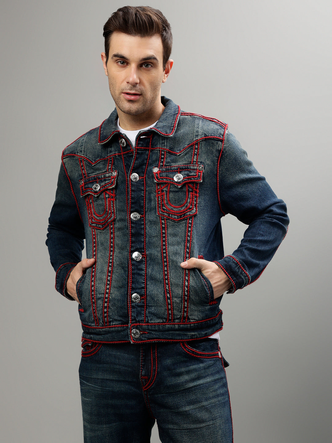 True Religion | Jackets & Coats | True Religion Jimmy Y2k Denim Jacket Size  M | Poshmark
