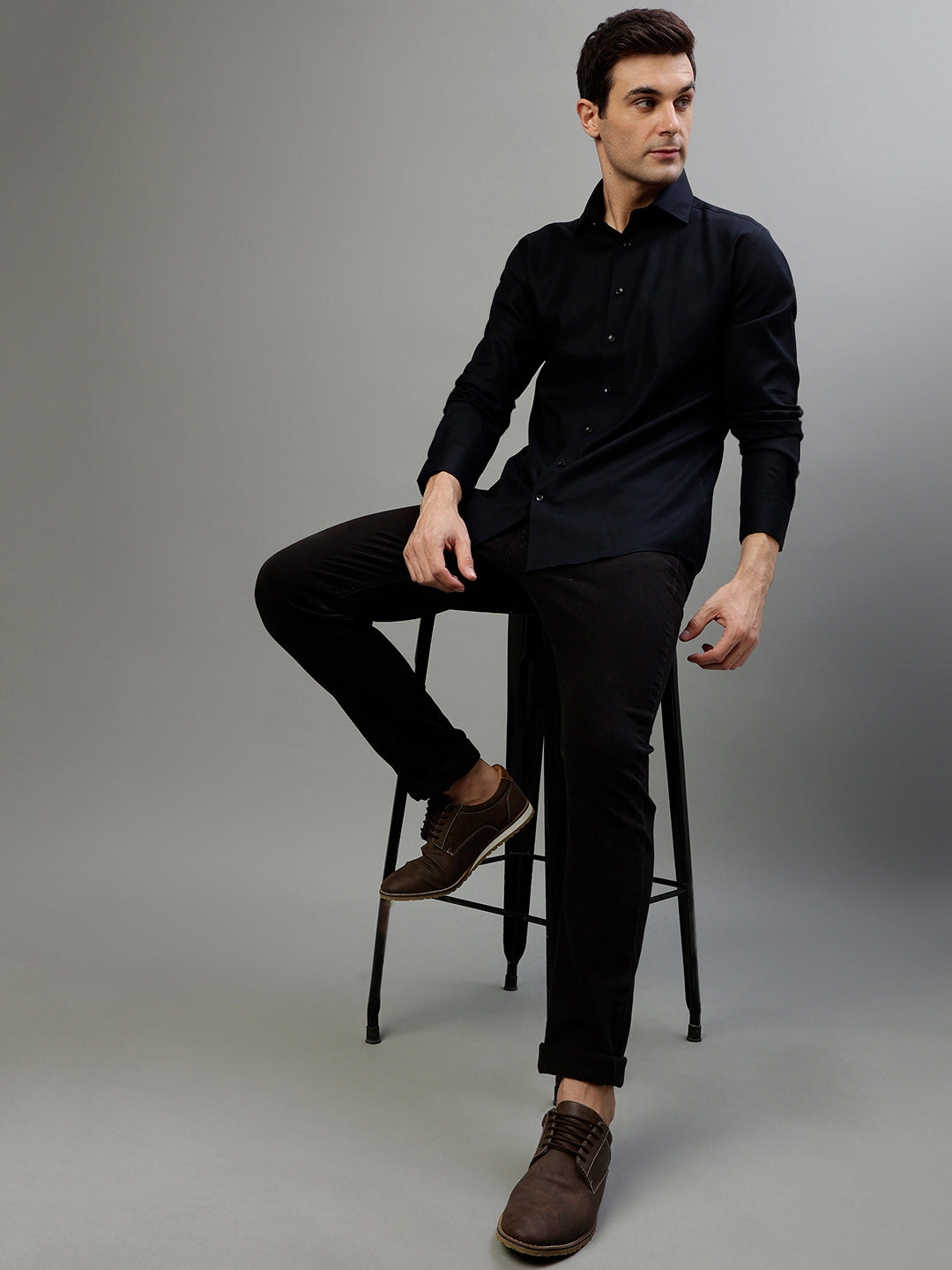 Bruun & Stengade Black Fashion Slim Fit Shirt