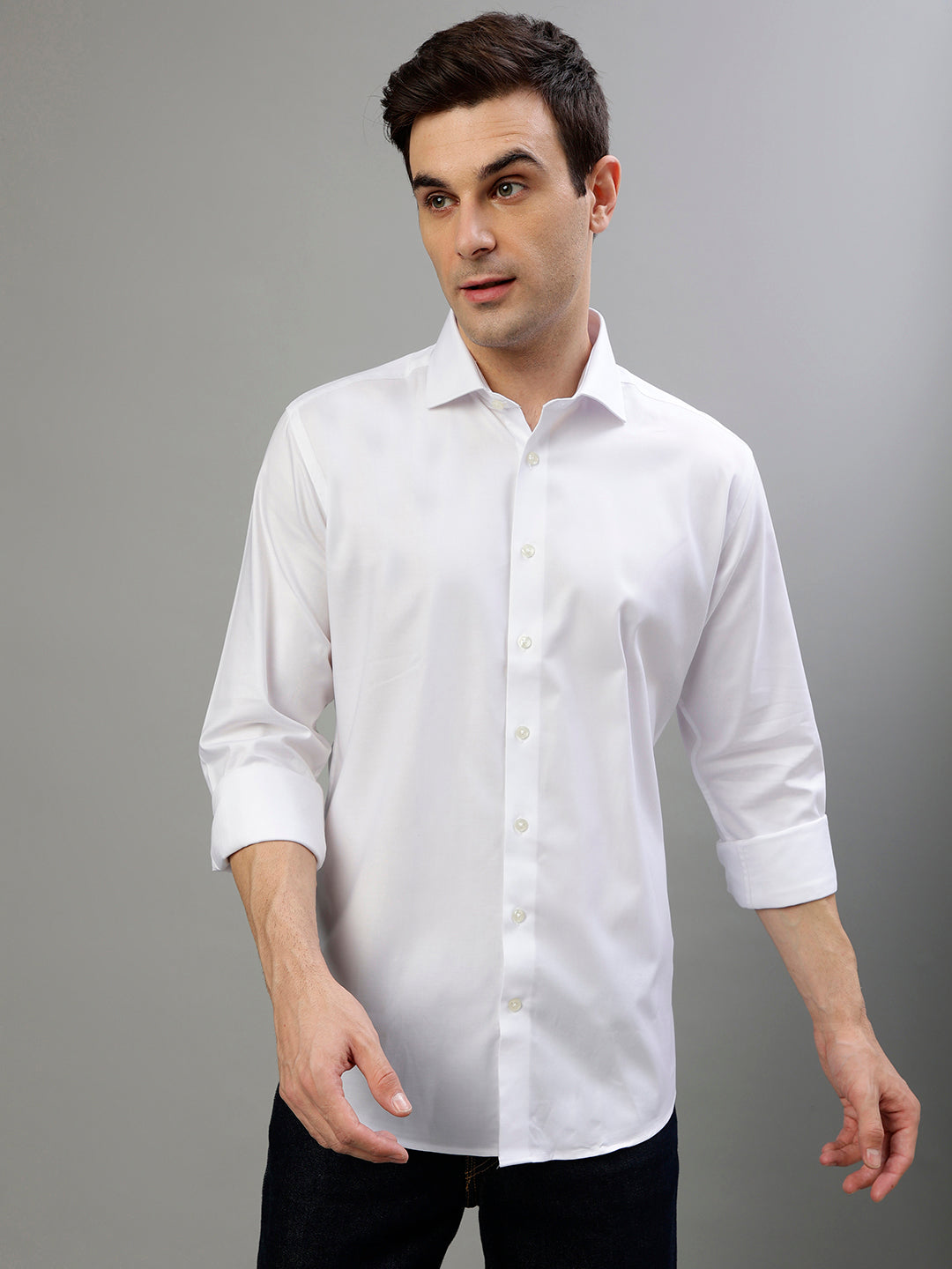 Bruun & Stengade White Fashion Slim Fit Shirt