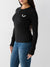 True Religion Black Fashion Logo Regular Fit Top