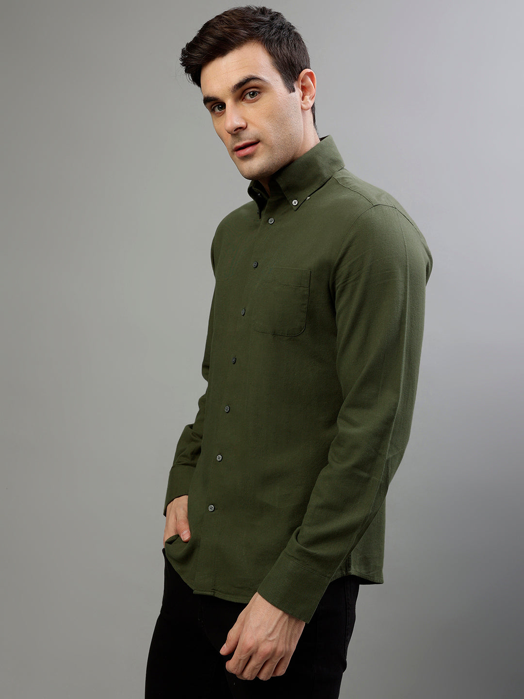 Bruun & Stengade Green Fashion Slim Fit Shirt