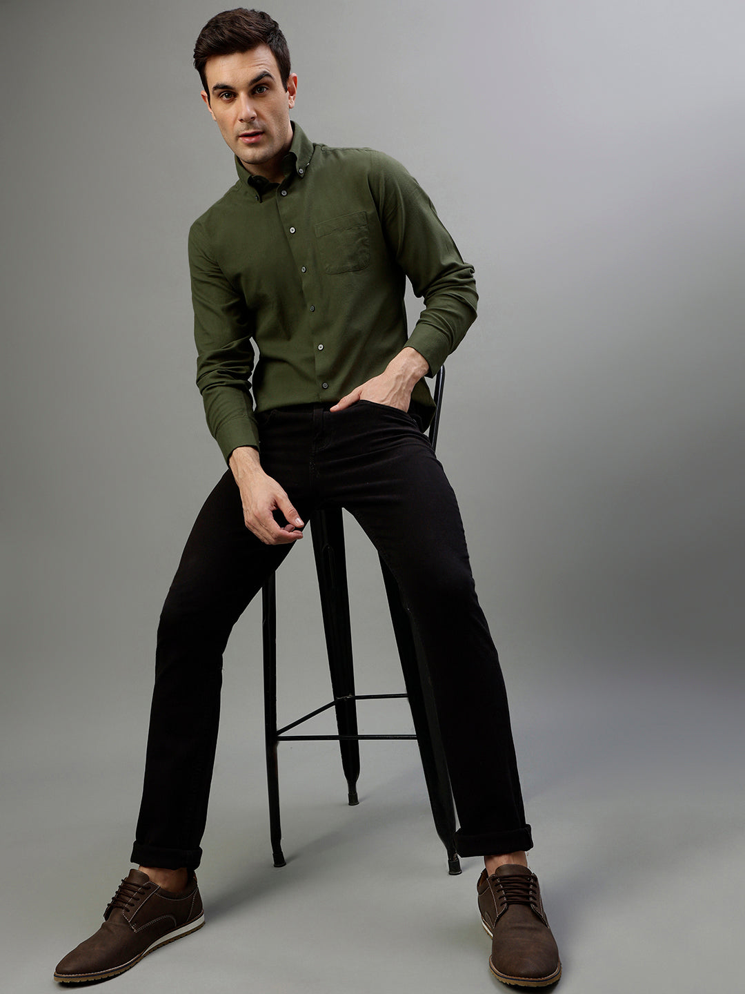 Bruun & Stengade Green Fashion Slim Fit Shirt