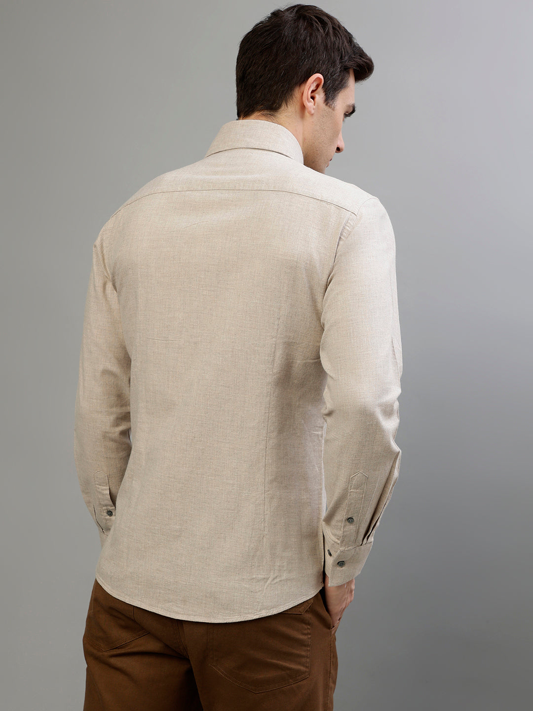 Bruun & Stengade Beige Fashion Slim Fit Shirt