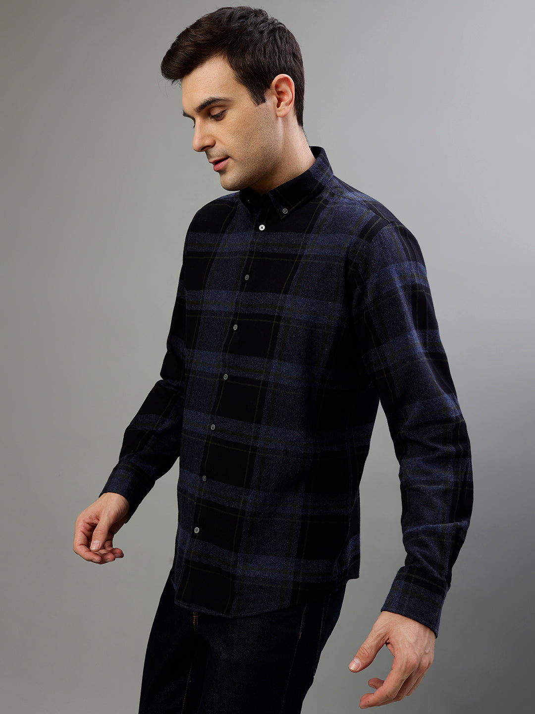 Bruun & Stengade Blue Fashion Checked Regular Fit Shirt