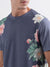 Lindbergh Navy Floral Print Regular Fit T-Shirt