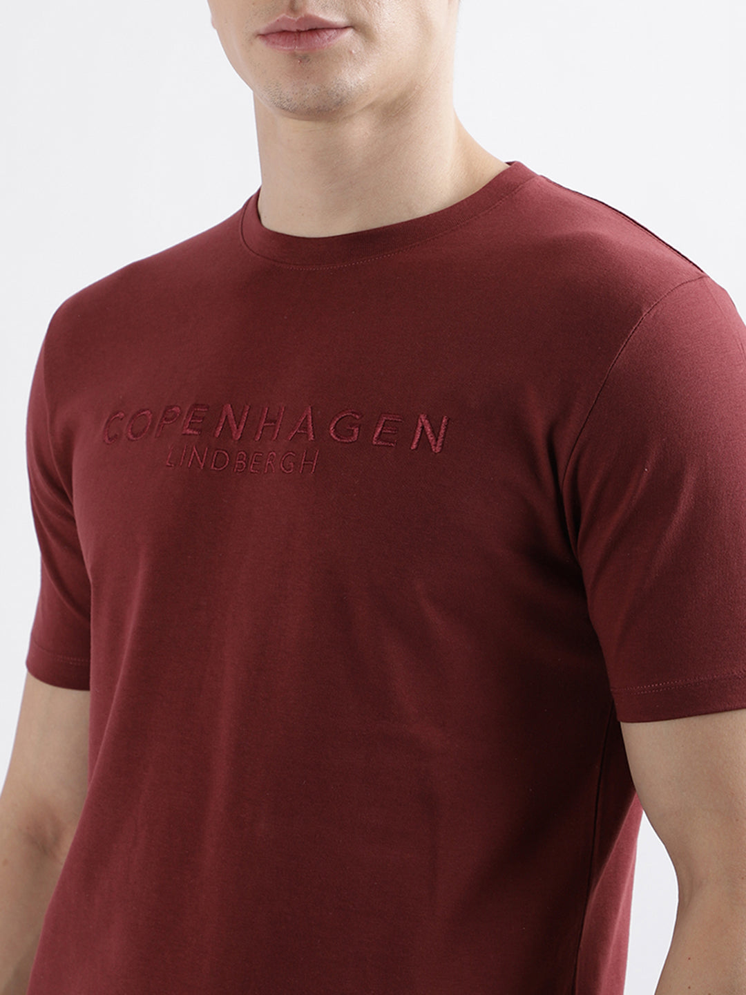 Lindbergh Burgundy Fashion Relaxed Fit T-Shirt