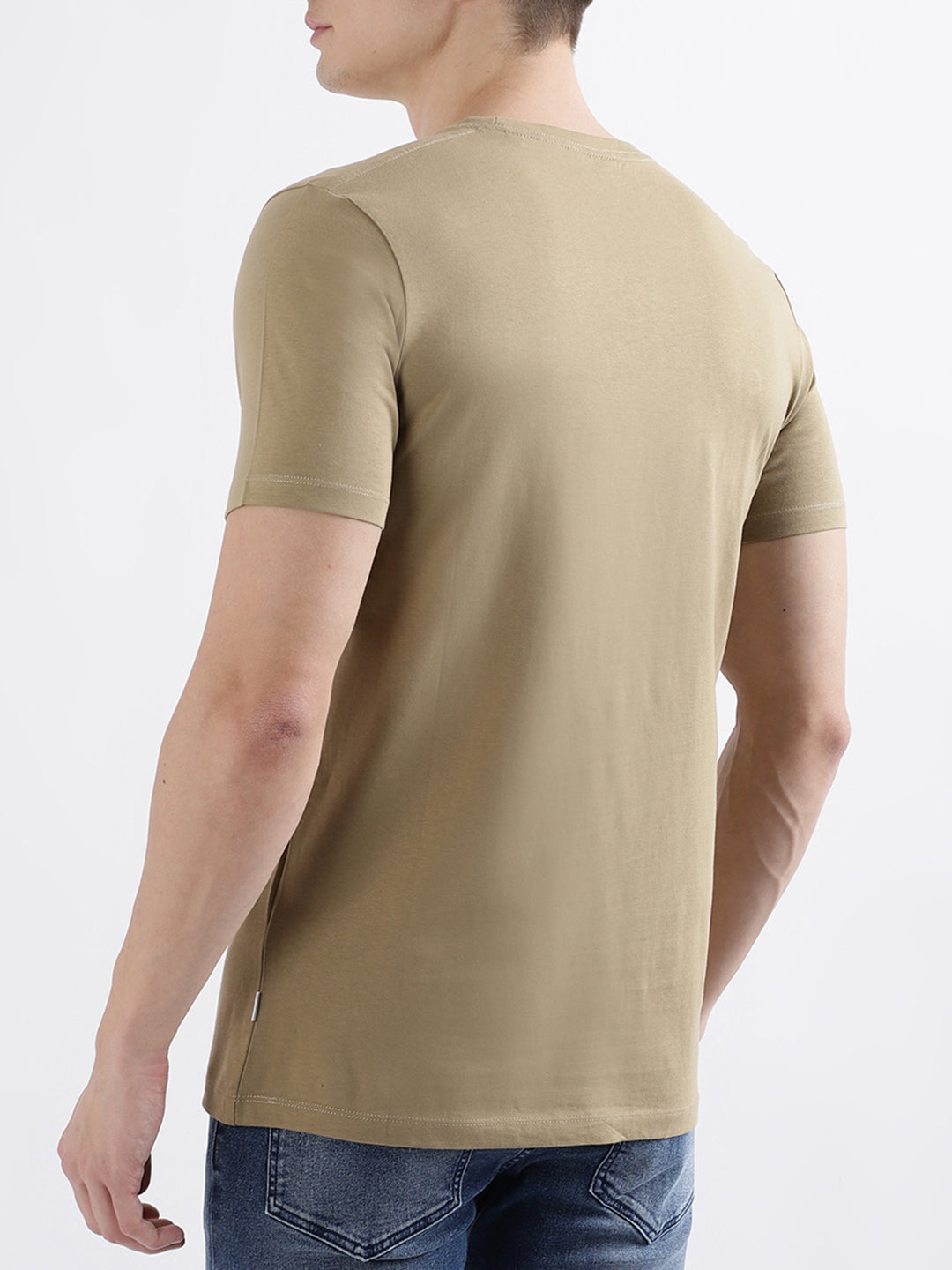 Lindbergh Khaki Fashion Relaxed Fit T-Shirt