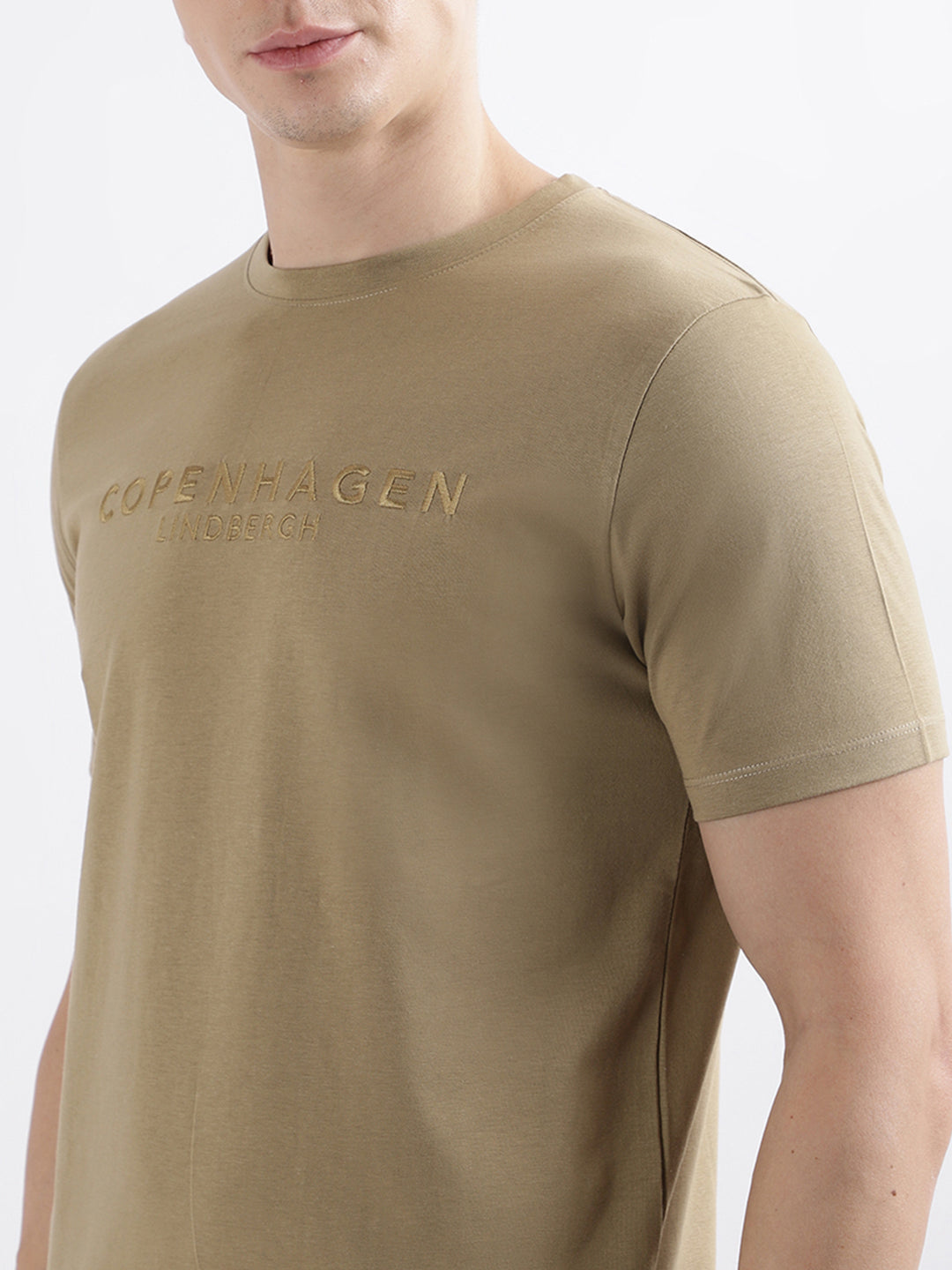 Lindbergh Khaki Fashion Relaxed Fit T-Shirt