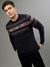 Lindbergh Men Printed Round Neck Full Sleeves Sweater