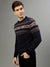 Lindbergh Men Printed Round Neck Full Sleeves Sweater