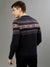 Lindbergh Men Printed Round Neck Full Sleeves Sweater