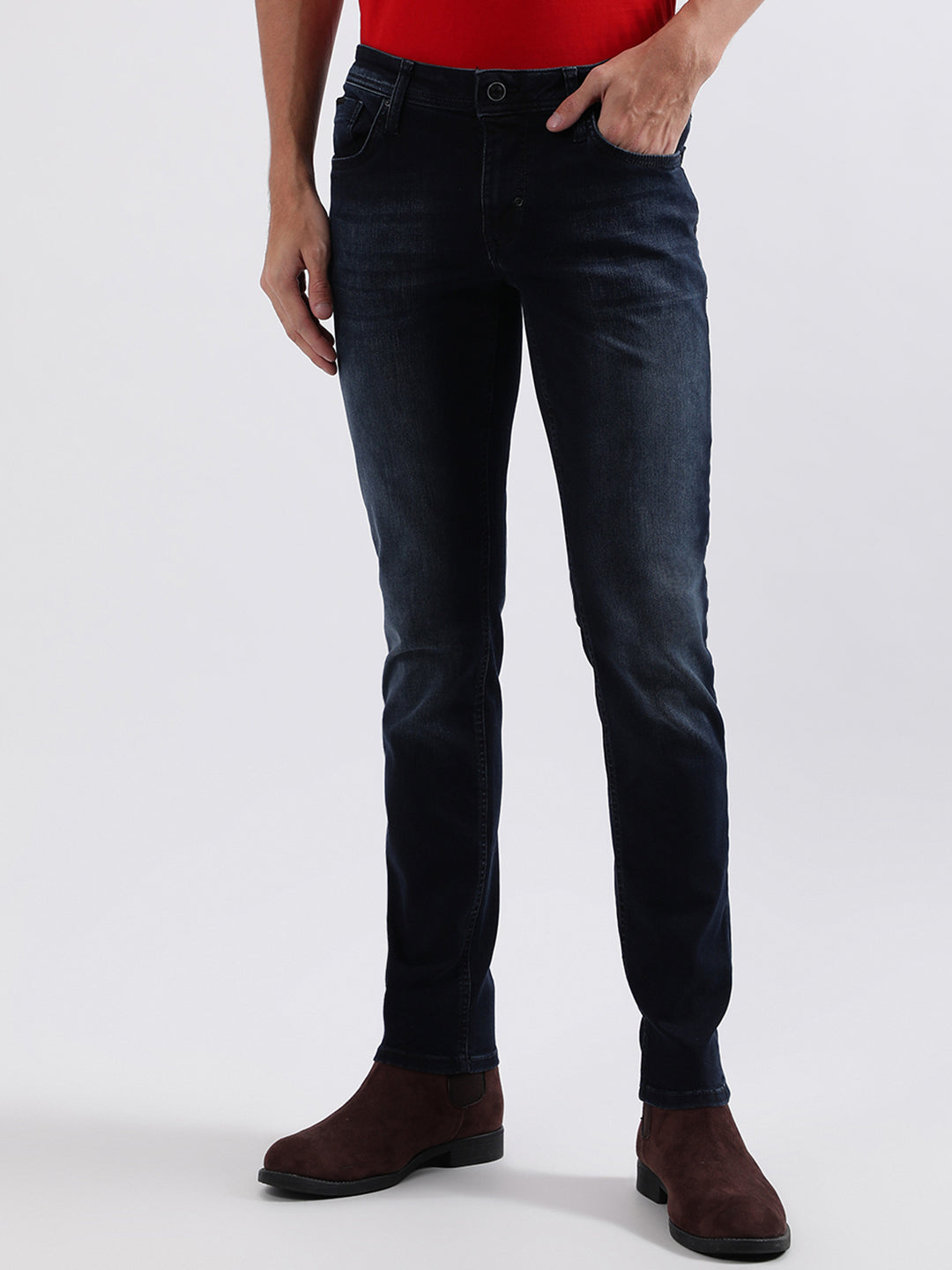 Antony Morato Men Solid Tapered Fit Jeans