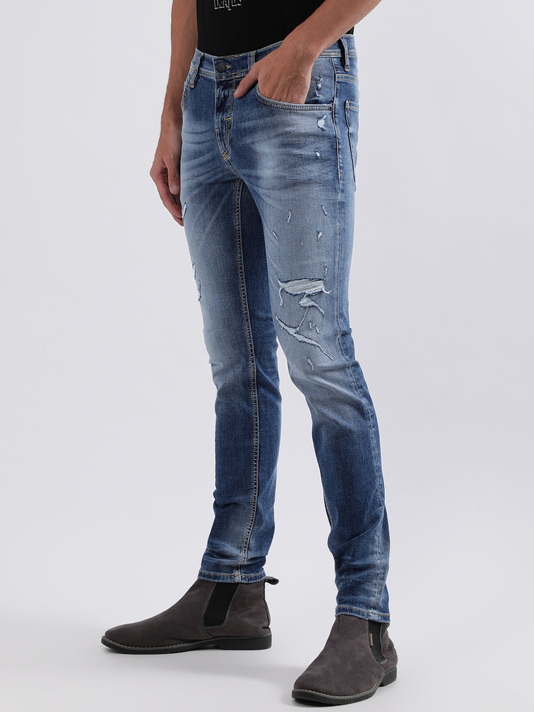 Shop Antony Morato Men Solid Skinny Fit Jeans ICONIC INDIA