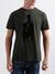 Antony Morato Military Green Printed Regular Fit T-Shirt