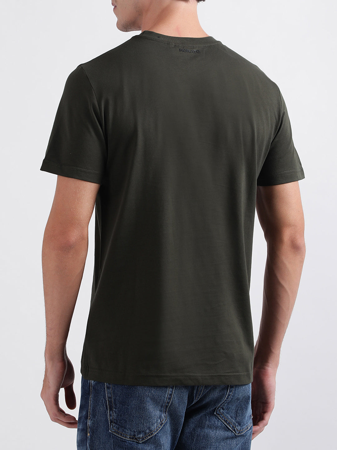 Antony Morato Military Green Printed Regular Fit T-Shirt