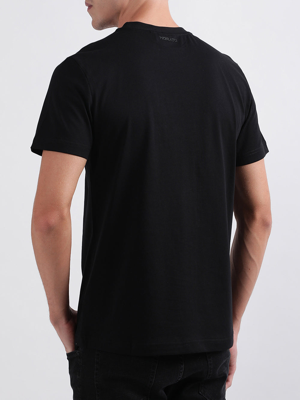 Shop Antony Morato Black Animal Print Regular Fit T-Shirt Online ...