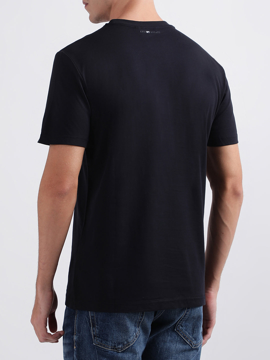 Antony Morato Black Printed Regular Fit T-Shirt