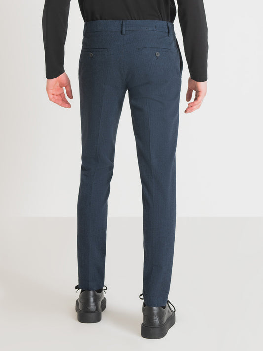 Antony Morato Men Blue Solid Skinny Fit Trouser