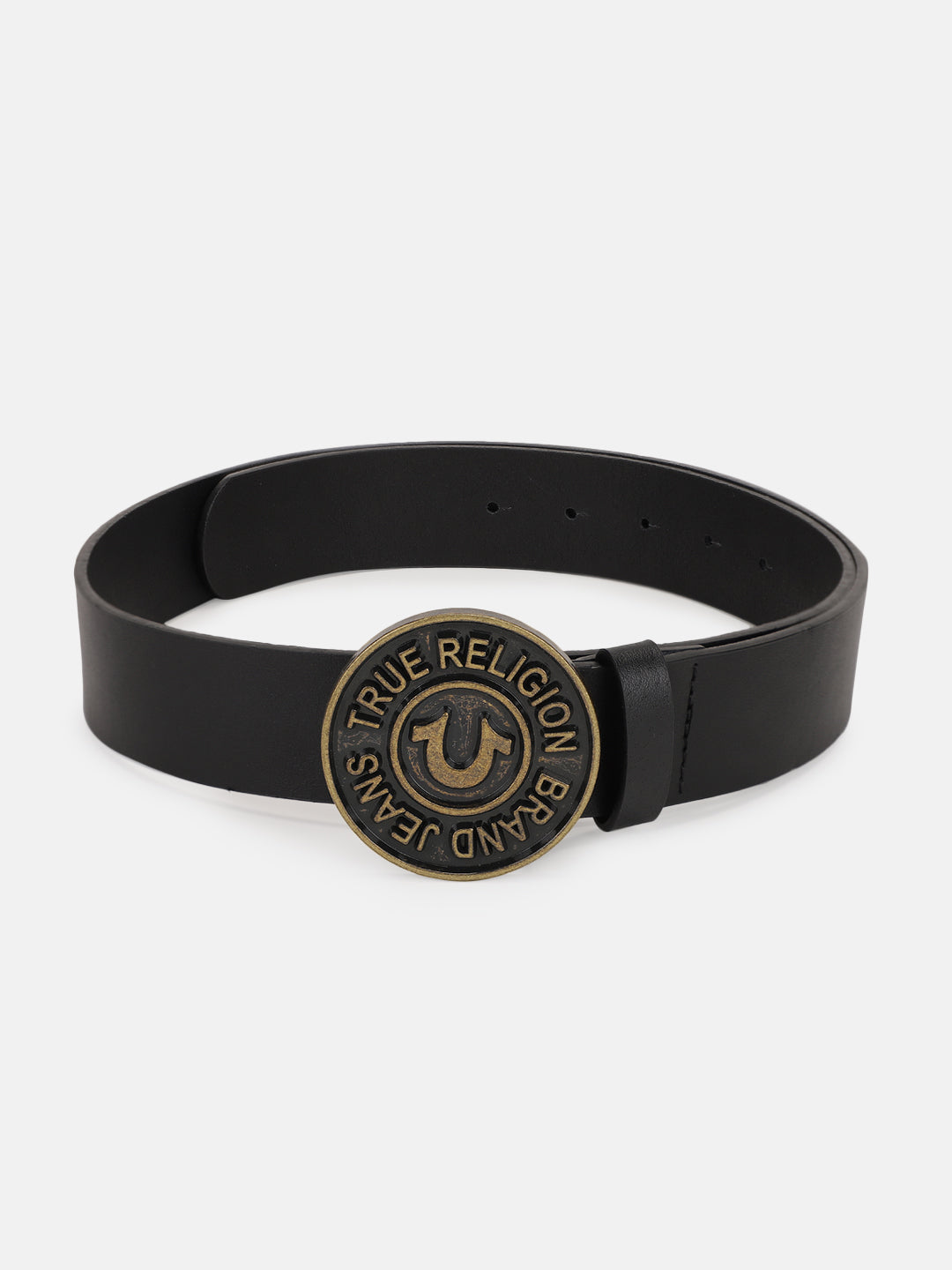 True Religion Men Black Solid Belt