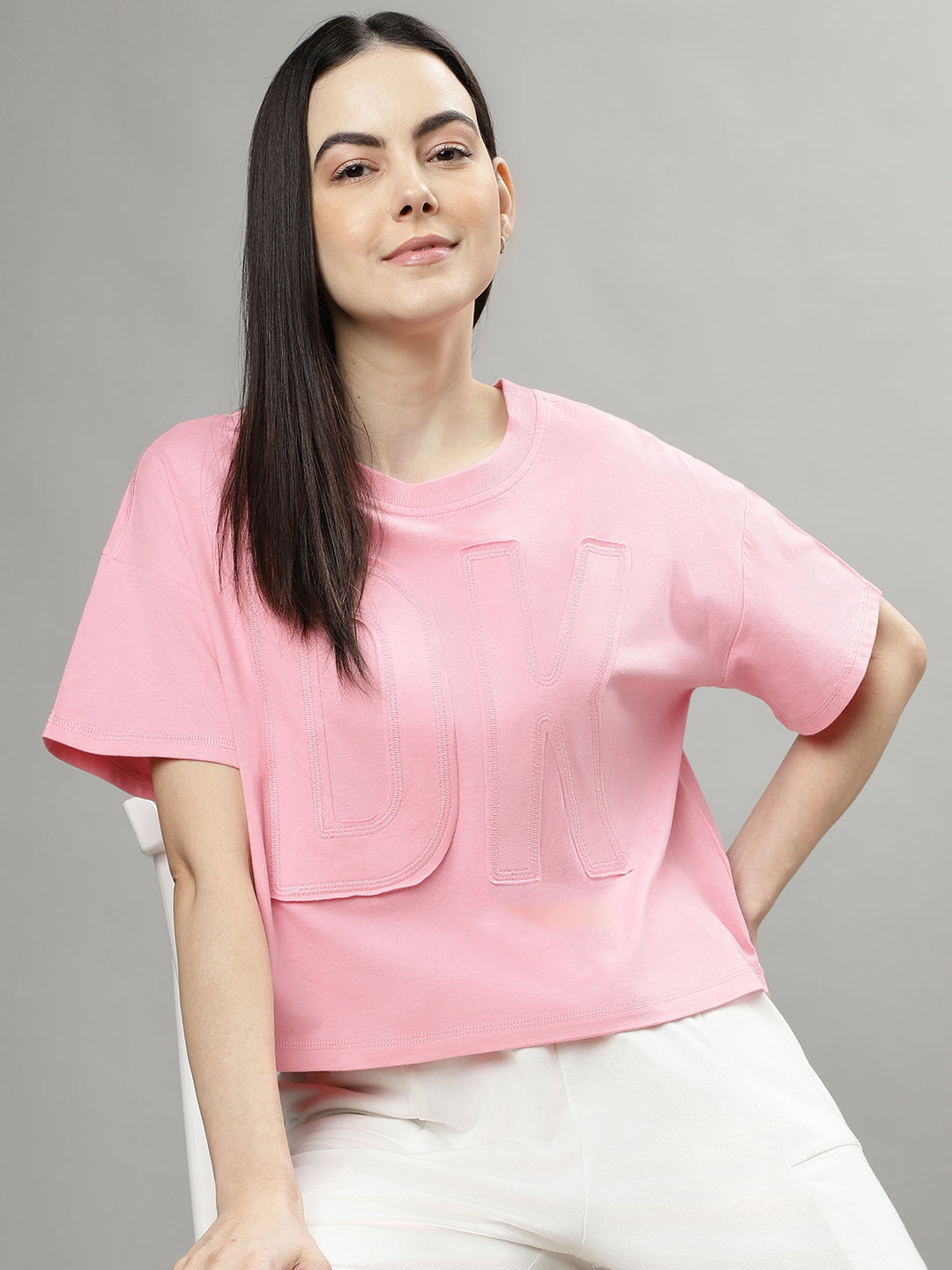 Dkny Pink Fashion Regular Fit Top