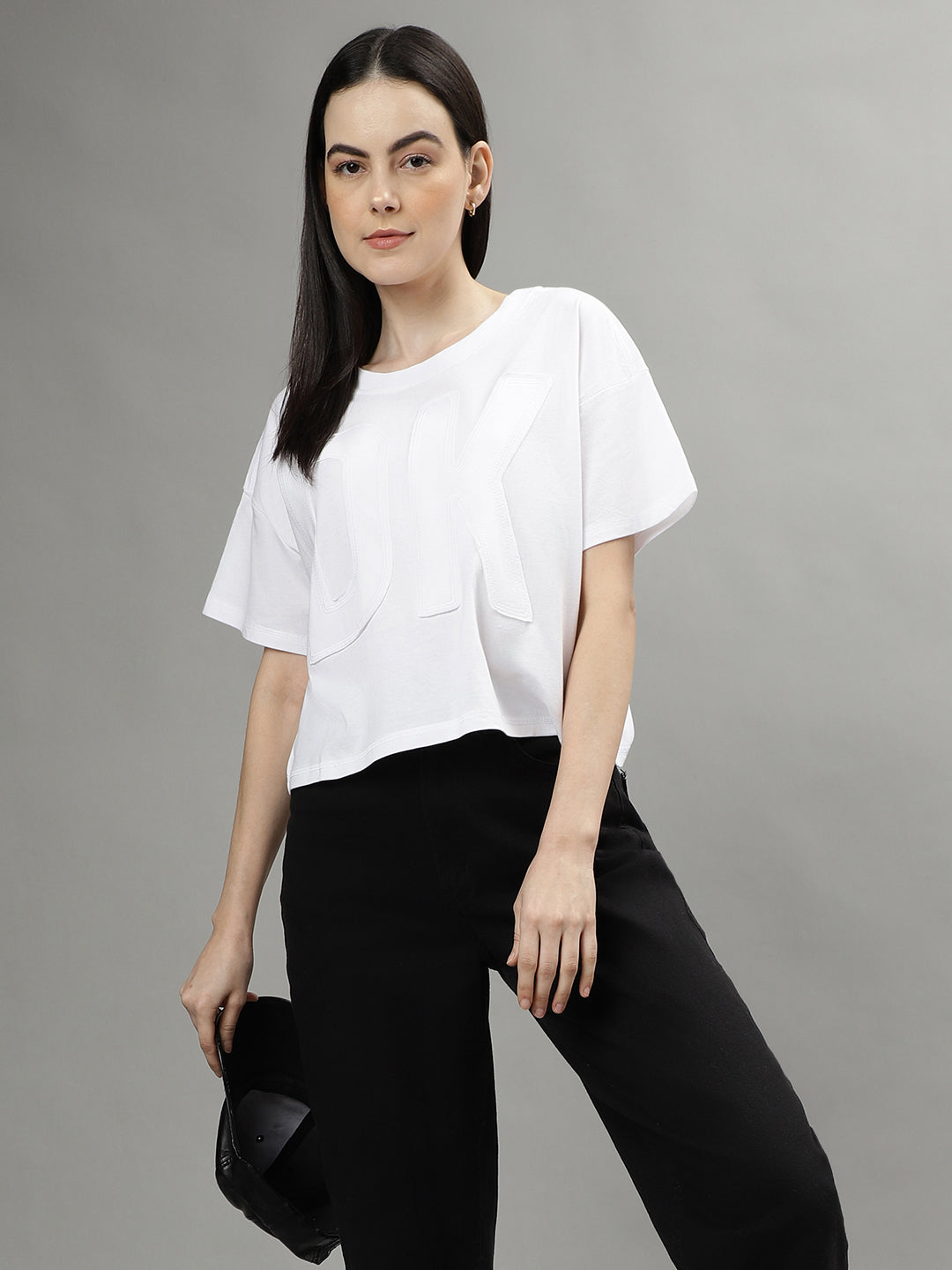 Dkny White Fashion Regular Fit Top