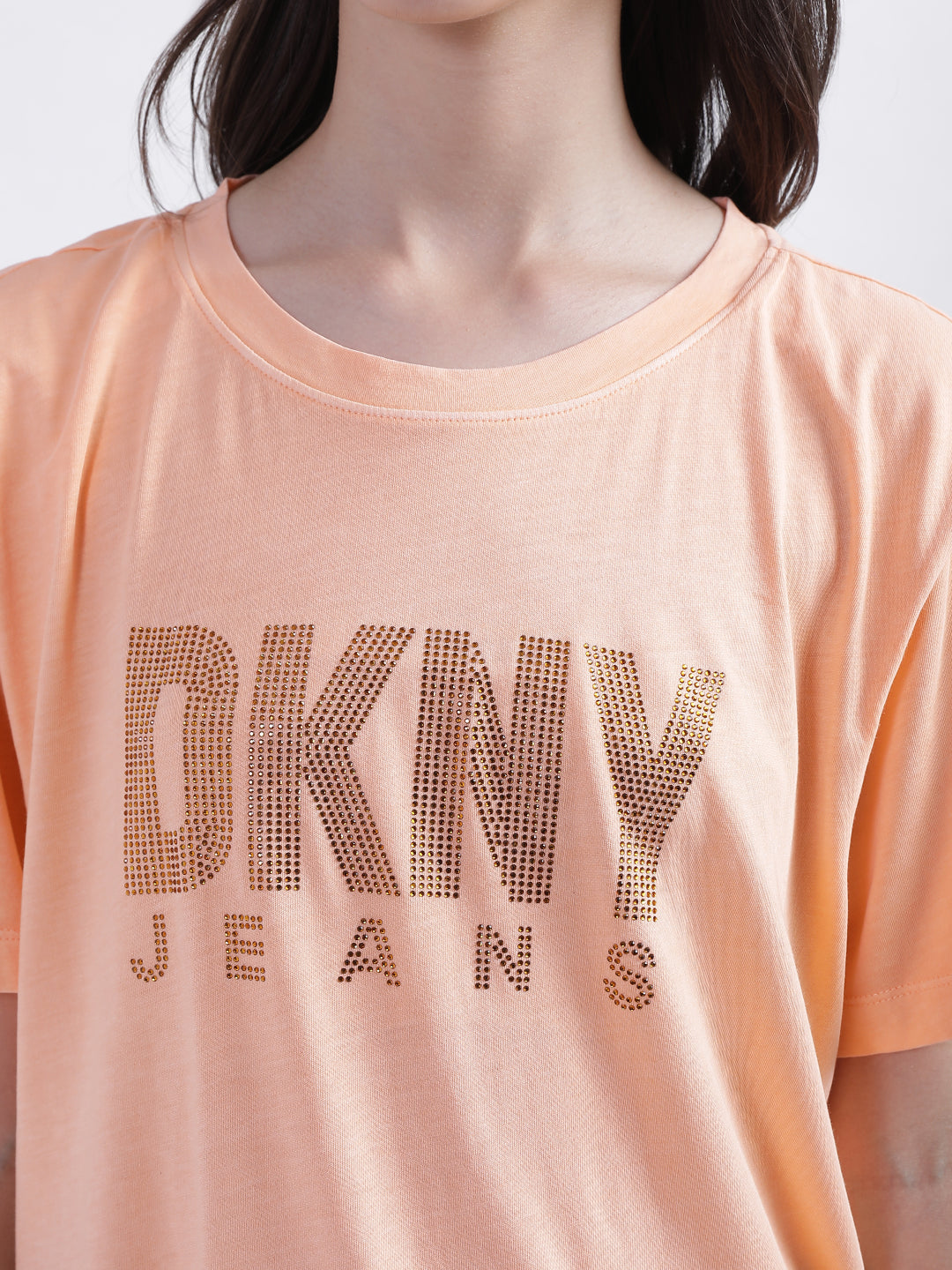 Dkny Peach Fashion Logo Regular Fit T-Shirt