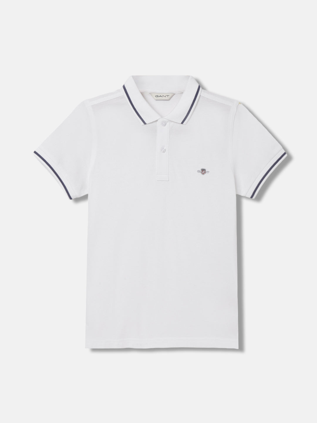 Gant Kids White Fashion Regular Fit Polo T-Shirt