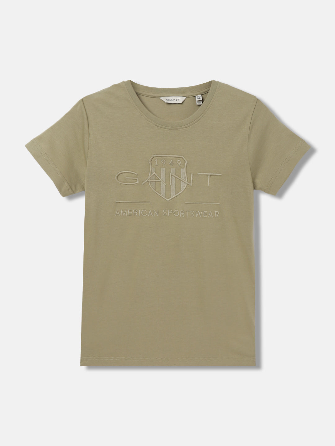 Gant Kids Beige Green Fashion Regular Fit T-Shirt