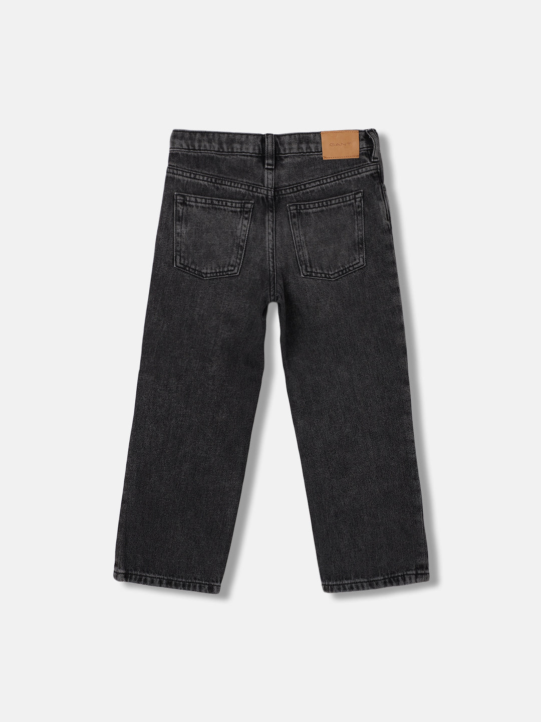 Gant Boys Black Solid Relaxed Fit Jeans