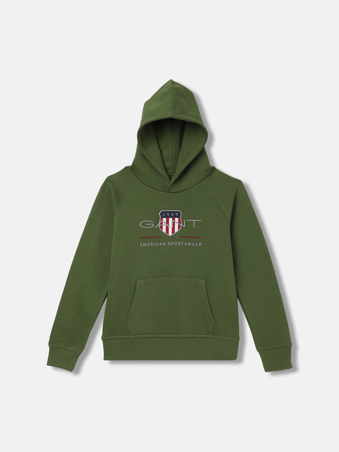 Gant Boys Embroidered Full Sleeves Hooded Sweatshirt