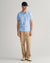 Gant Men Blue Solid Polo Collar Short Sleeves T-shirt