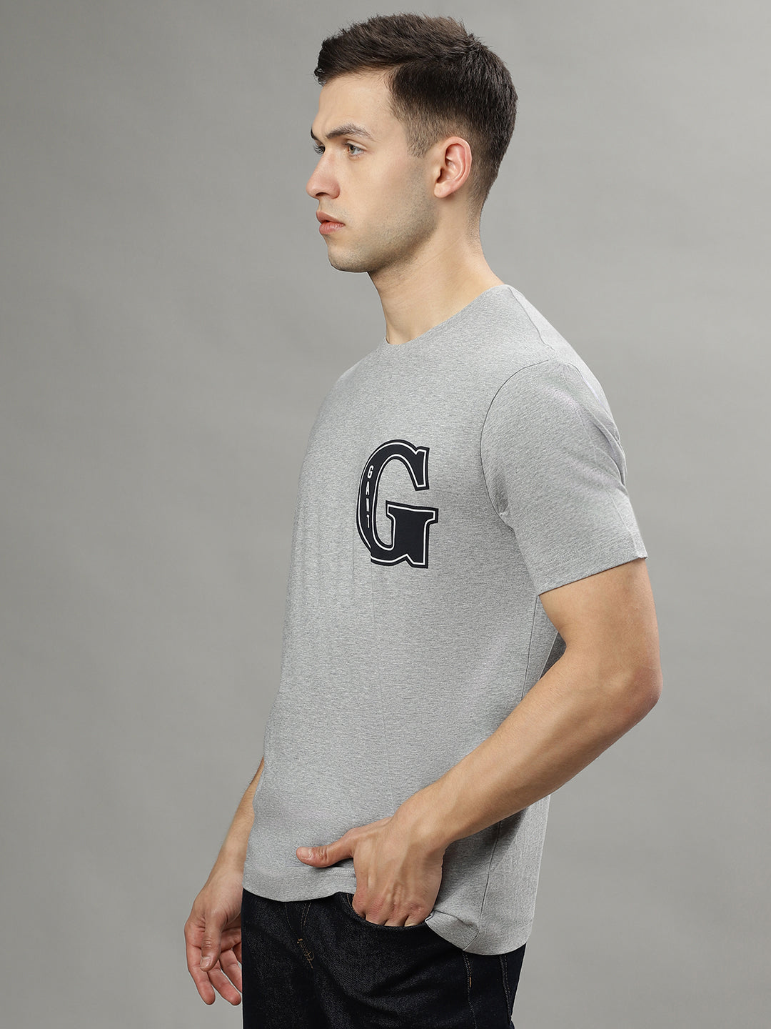 Gant Grey Fashion Logo Regular Fit T-Shirt