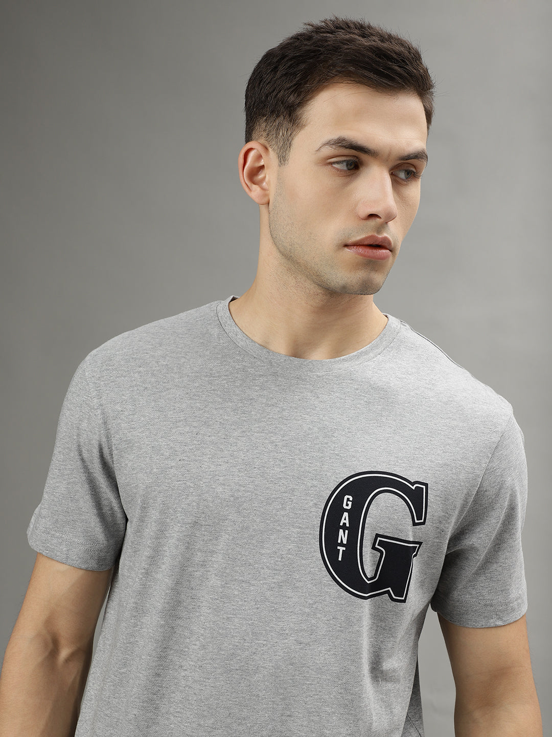 Gant Grey Fashion Logo Regular Fit T-Shirt