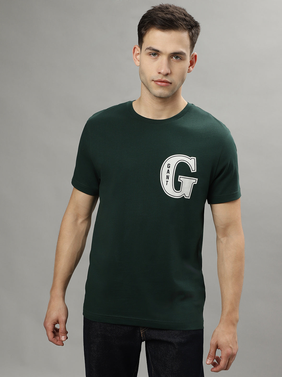 Gant Green Fashion Logo Regular Fit T-Shirt