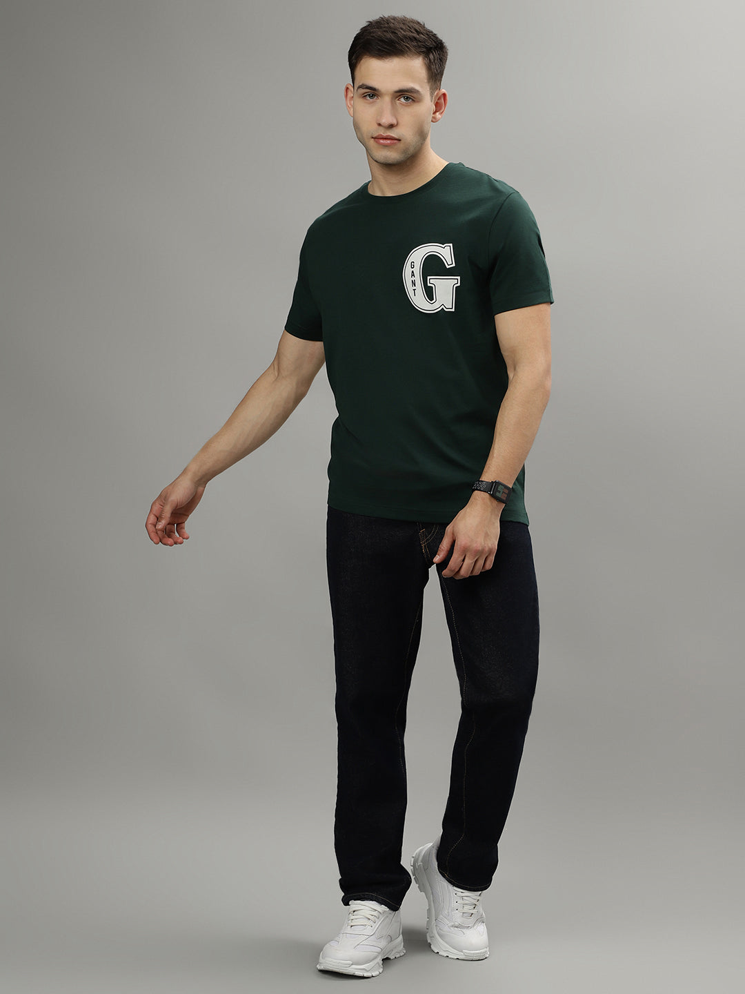 Gant Green Fashion Logo Regular Fit T-Shirt