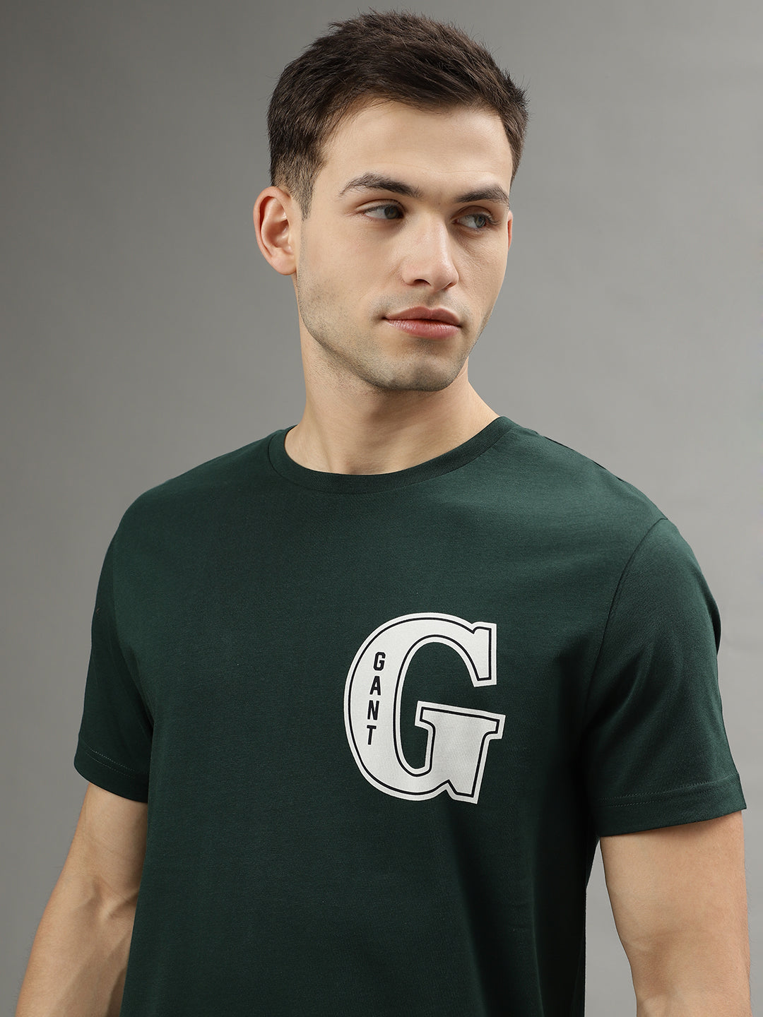 Gant Green Fashion Logo Regular Fit T-Shirt