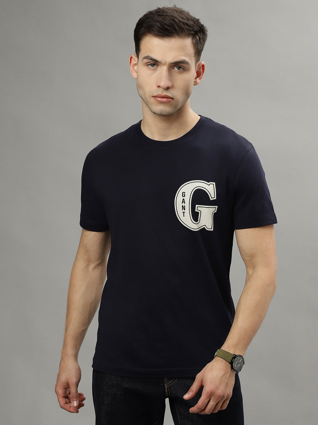 Gant Blue Fashion Logo Regular Fit T-Shirt